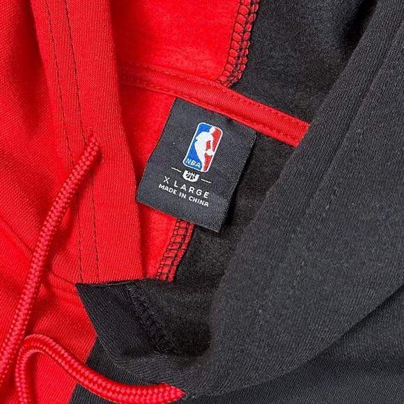 Chicago Bulls Pull Over Hooded Sweater Retro NBA Michael Jordan Basketball XL - Picture 4 of 7
